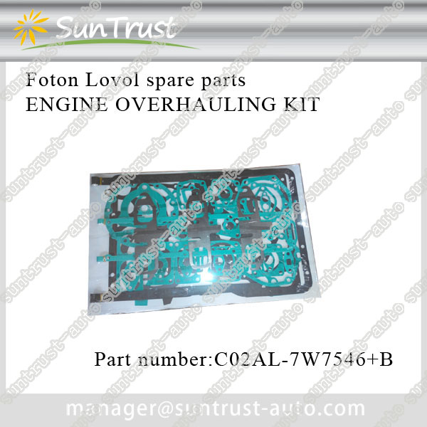 Foton Lovol heavy machine parts, ENGINE OVERHAULING KIT,C02AL-7W7546+B