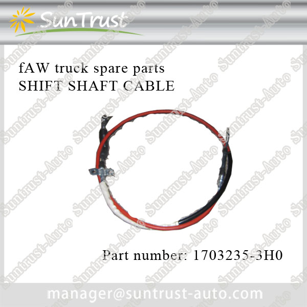 FAW truck spare parts, shift shaft cable, 1703235-3H0