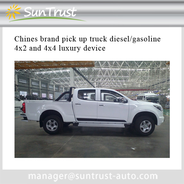 Chinese brand pick up truck by diesel and gasoline engine, 4x2 and 4x4 luxury device