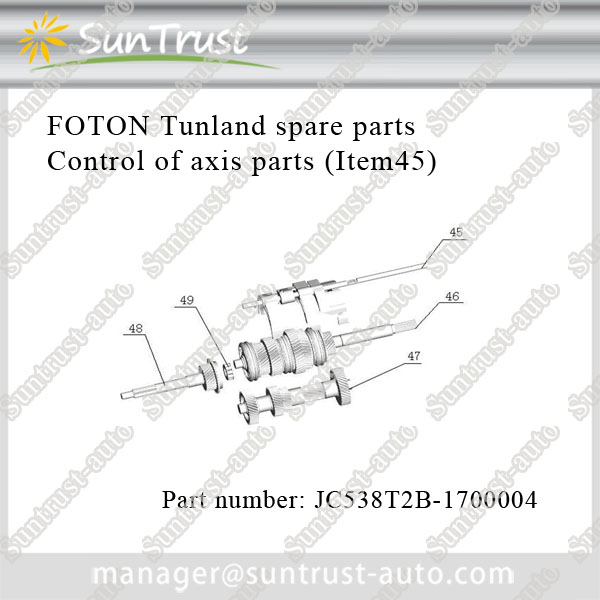 Control of axis parts for tunland south africa,JC538T2B-1700004