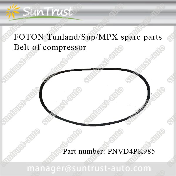 Diesel spare parts for new foton tunland 2017,compressor belt,PNVD4PK985